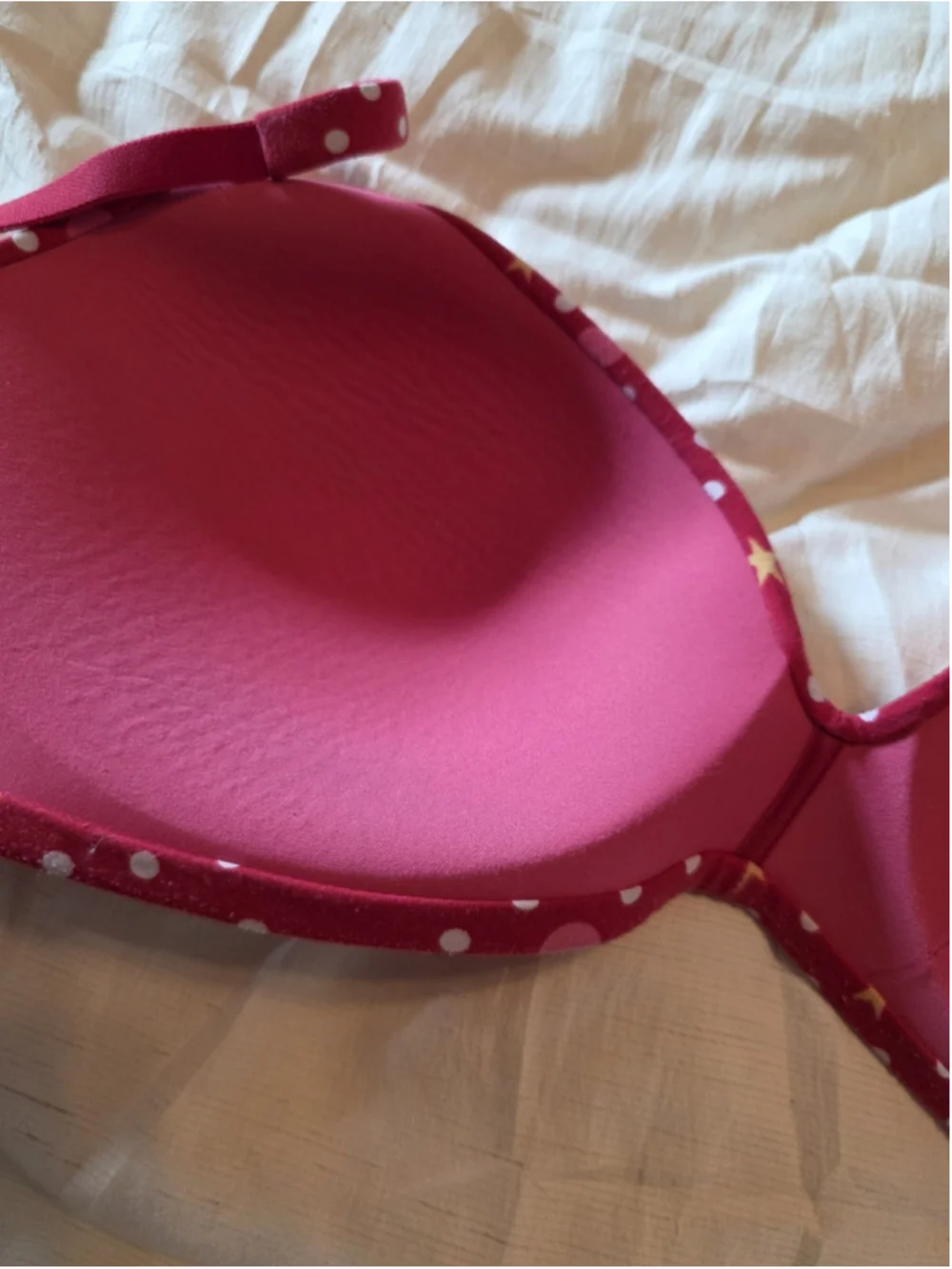 34D Y2K 2007 Ipex Body by Victoria's Secret Red Polka Dot Star Bra Lined Glam